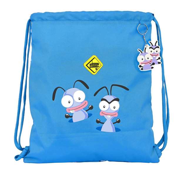 Safta Sac plat El Hormiguero 35x40x1 cm, pour enfants à partir de 3 ans, en polyester 300D, couleur bleu, conforme REACH