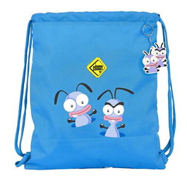 Safta Sac plat El Hormiguero 35x40x1 cm, pour enfants à partir de 3 ans, en polyester 300D, couleur bleu, conforme REACH