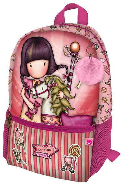Safta Sac à dos miniature adapt. poussette Gorjuss™ Fairground "Carousel" pour enfant 26 x 34 x 11.4 cm Safta Sac à dos miniature adapt. poussette Gorjuss™ Fairground "Carousel" pour enfant 26 x 34 x 11.4 cm