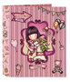 Safta Carpeta Classeur à 4 Anneaux 35mm Dos Large Gorjuss Fairground Carousel - Format 27x33x6cm - Polyester - Salmón - À Partir de 3 Ans
