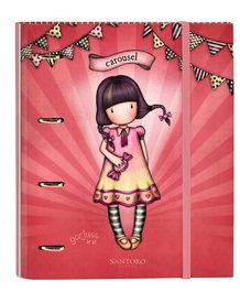 Safta Carp 4 Ani 30mm avec recambio Gorjuss Fairground Carousel 27x32x3,5cm - Peluche musicale tourniquet, 3 ans, polyester, saumon