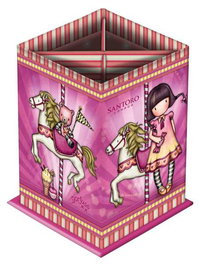Gorjuss Boîte en carton Fairground "Carousel" 8,5 x 11,5 x 8,5 cm, décoration, à partir de 3 ans