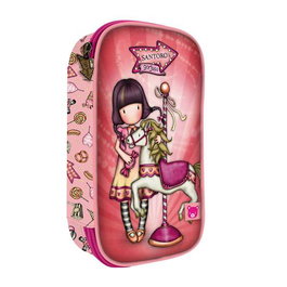Safta Plumier dépliable 45 pièces Gorjuss Fairground Carousel avec motifs carrousel, 12.5 x 22 x 6 cm - Pour enfants dès 3 ans