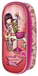 Gorjuss Coffret de rangement avec fermeture éclair motif Fairground Carousel 10x23x6 cm - Pour enfant à partir de 3 ans