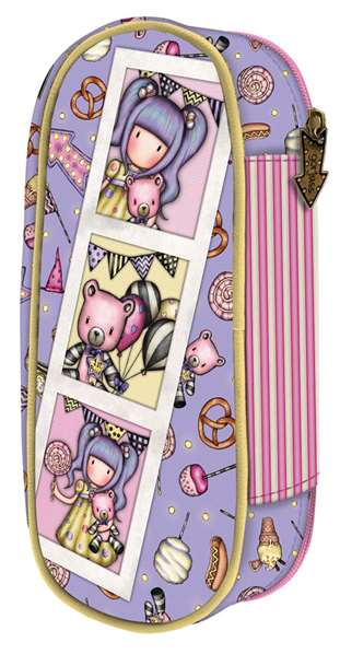 Gorjuss Sac avec fermeture à glissière Fairground "First Prize" motif - Porte-tout - 10 x 23 x 6 cm