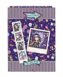 Safta - Carpette folio à 3 rabats Gorjuss™ Fairground "Up And Away" - Violet - Polyester - Dimensions : 26 x 33.5 x 2.5 cm - À partir de 3 ans