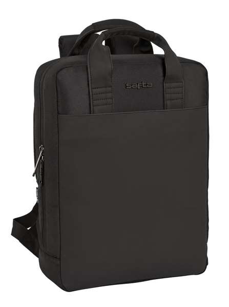 Safta Sac à dos pour ordinateur portable 13,3 pouces avec port de charge USB, Business Noir, 29 x 39 x 11 cm