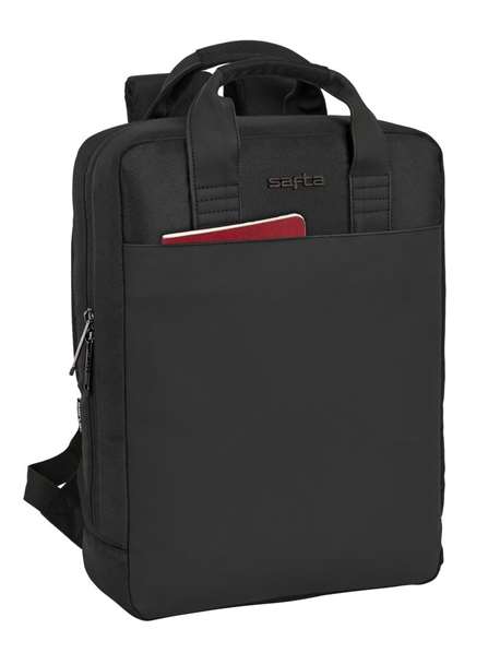Safta Sac à dos pour ordinateur portable 13,3 pouces avec port de charge USB, Business Noir, 29 x 39 x 11 cm