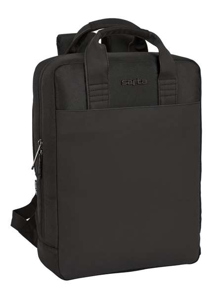 Safta Sac à dos pour ordinateur portable 13,3 pouces avec port de charge USB, Business Noir, 29 x 39 x 11 cm