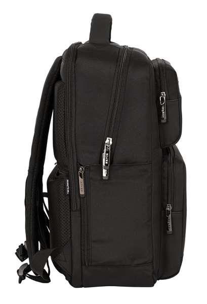 Safta Sac à dos portable 15,6 pouces avec chargeur USB, 2 compartiments, 31 x 44 x 13 cm, Noir