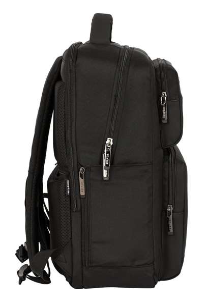 Safta Sac à dos portable 15,6 pouces avec chargeur USB, 2 compartiments, 31 x 44 x 13 cm, Noir