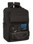 Safta Sac à dos portable 15,6 pouces avec chargeur USB, 2 compartiments, 31 x 44 x 13 cm, Noir