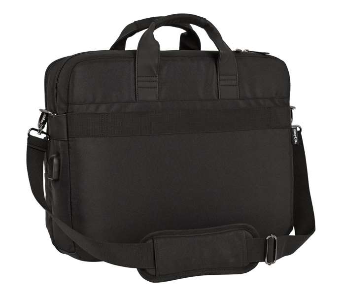 Safta Business - Malette portable pour ordinateur 15,6'' et tablette 10,6'' avec port USB, noir, 41 x 33 x 9 cm