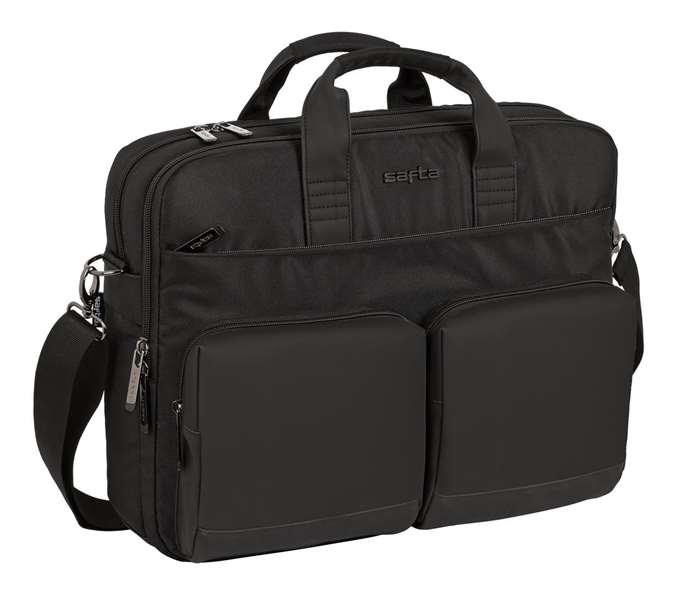 Safta Business - Malette portable pour ordinateur 15,6'' et tablette 10,6'' avec port USB, noir, 41 x 33 x 9 cm