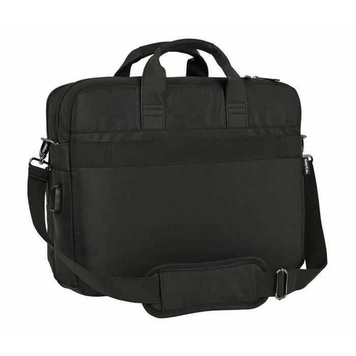 Safta Business - Malette portable pour ordinateur 15,6'' et tablette 10,6'' avec port USB, noir, 41 x 33 x 9 cm