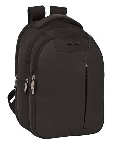 Safta Sacoche ordinateur portable 15.6 pouces, 14.1 pouces et tablette 9.7 pouces avec chargeur USB Business Black, 31 x 45 x 23 cm