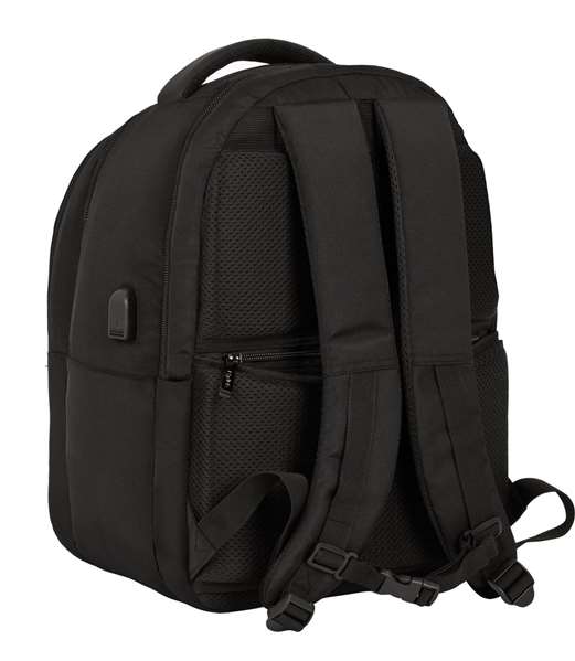 Safta Sacoche ordinateur portable 15.6 pouces, 14.1 pouces et tablette 9.7 pouces avec chargeur USB Business Black, 31 x 45 x 23 cm