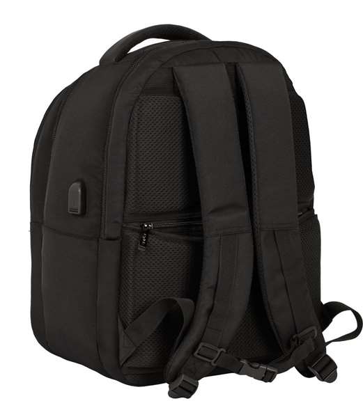 Safta Sacoche ordinateur portable 15.6 pouces, 14.1 pouces et tablette 9.7 pouces avec chargeur USB Business Black, 31 x 45 x 23 cm