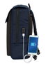 Safta Business Sac à dos portatif avec solapé, port USB et compartiment pour ordinateur portable 13,3 pouces, bleu foncé, 29x39x12 cm