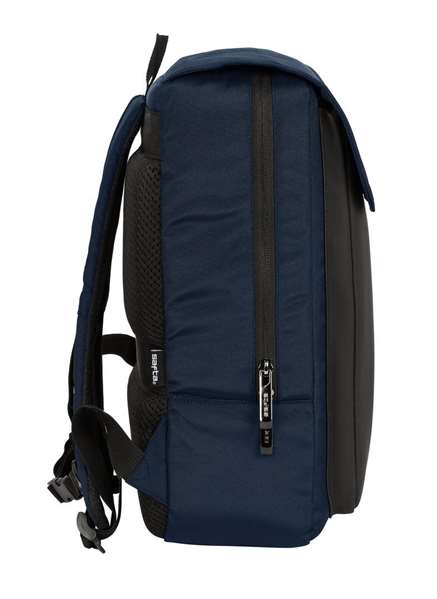Safta Business Sac à dos portatif avec solapé, port USB et compartiment pour ordinateur portable 13,3 pouces, bleu foncé, 29x39x12 cm
