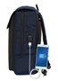 Safta Business Sac à dos portatif avec solapé, port USB et compartiment pour ordinateur portable 13,3 pouces, bleu foncé, 29x39x12 cm