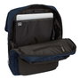 Safta Business Sac à dos portatif avec solapé, port USB et compartiment pour ordinateur portable 13,3 pouces, bleu foncé, 29x39x12 cm