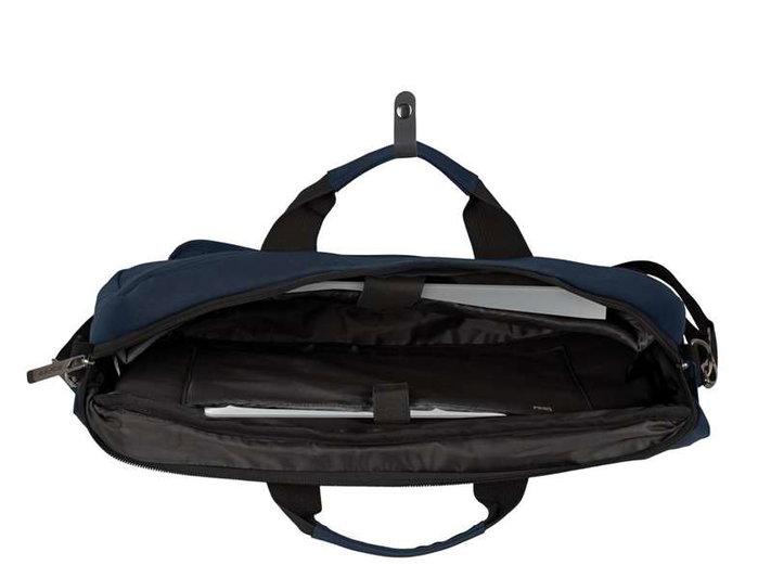 Safta Maletin Business Dark Blue, Sacoche Ordinateur 15,6 Pouces et Tablet avec USB, 41 x 33 x 9 cm, Nylon 900D et Cuir PVC
