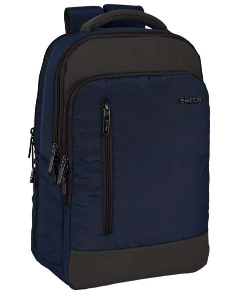 Safta Sac à dos portable 15,6" pour PC et tablette avec port USB et charge intégrée, Dark Blue, 29x44x15 cm, tissu nylon 900D