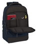 Safta Sac à dos portable 15,6" pour PC et tablette avec port USB et charge intégrée, Dark Blue, 29x44x15 cm, tissu nylon 900D