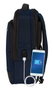 Safta Sac à dos portable 15,6" pour PC et tablette avec port USB et charge intégrée, Dark Blue, 29x44x15 cm, tissu nylon 900D