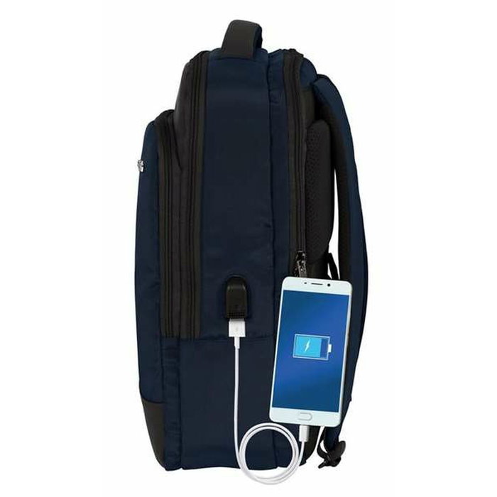 Safta Sac à dos Business Bleu foncé pour ordinateur portable 15,6 pouces et tablette avec USB Safta Sac à dos Business Bleu foncé pour ordinateur portable 15,6 pouces et tablette avec USB