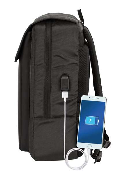 Safta Business Grey Sac à dos Portable 13,3" avec Port de Charge USB, 29 x 39 x 12 cm, en Nylon et Cuir PVC