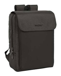 Safta Business Grey Sac à dos Portable 13,3" avec Port de Charge USB, 29 x 39 x 12 cm, en Nylon et Cuir PVC