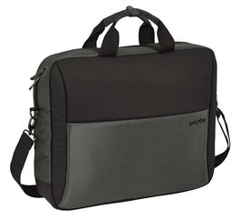 Safta Business - Mallette ordinateur portable 15,6 pouces et tablette en nylon 900D cuir PVC, gris, 41 x 33 x 9 cm, avec USB
