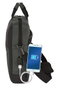 Safta Business - Mallette ordinateur portable 15,6 pouces et tablette en nylon 900D cuir PVC, gris, 41 x 33 x 9 cm, avec USB