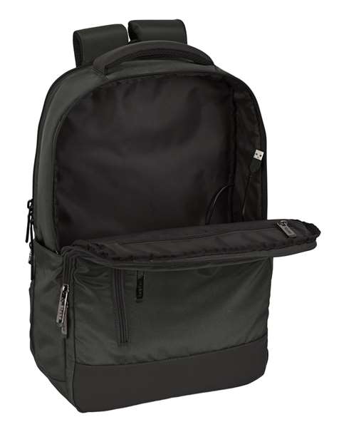 Safta Safta Business Sac à dos portable ordinateur 15,6" + tablette + USB, gris, 29x44x15 cm, nylon 900D et similicuir PVC, REACH