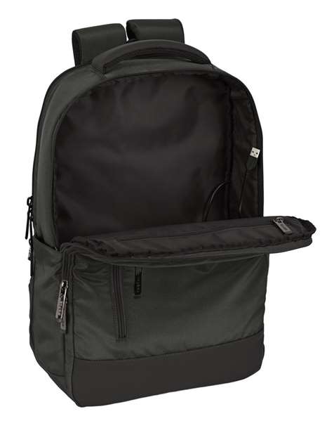 Safta Safta Business Sac à dos portable ordinateur 15,6" + tablette + USB, gris, 29x44x15 cm, nylon 900D et similicuir PVC, REACH