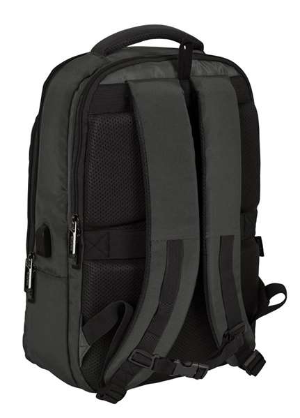 Safta Safta Business Sac à dos portable ordinateur 15,6" + tablette + USB, gris, 29x44x15 cm, nylon 900D et similicuir PVC, REACH