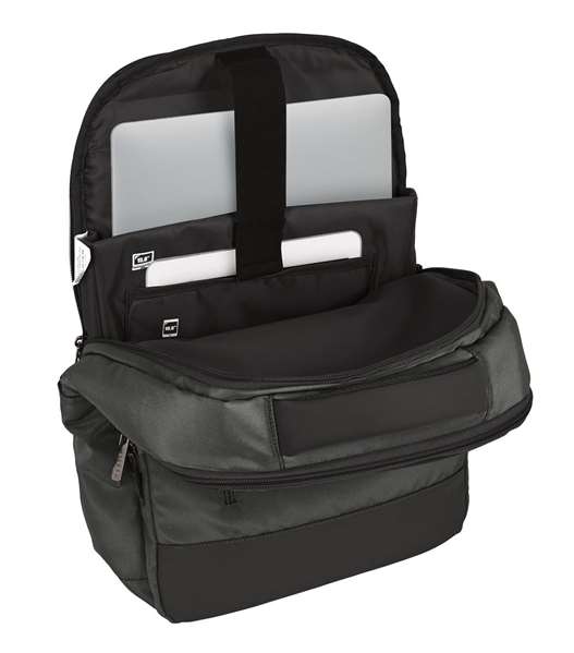 Safta Safta Business Sac à dos portable ordinateur 15,6" + tablette + USB, gris, 29x44x15 cm, nylon 900D et similicuir PVC, REACH
