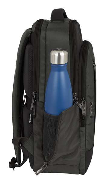 Safta Safta Business Sac à dos portable ordinateur 15,6" + tablette + USB, gris, 29x44x15 cm, nylon 900D et similicuir PVC, REACH