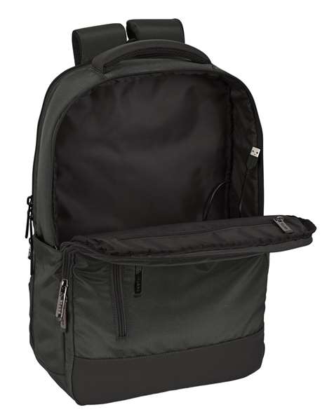 Safta Safta Business Sac à dos portable ordinateur 15,6" + tablette + USB, gris, 29x44x15 cm, nylon 900D et similicuir PVC, REACH