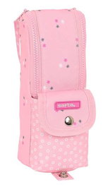 Safta Portatodo avec anse motif "Coeur" 6 x 21 x 6 cm - Boîte de rangement en polyester 300D, âge recommandé 3 ans - Rose