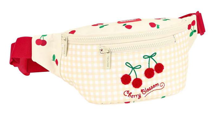 Safta Riñonera Cherry - Sac banane pour enfant 36 mois+, dimensions 23x12x9 cm, 300D polyester, couleur beige Safta Riñonera Cherry - Sac banane pour enfant 36 mois+, dimensions 23x12x9 cm, 300D polyester, couleur beige