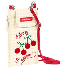 Safta Monedero portamovil "Cherry" 10x19 cm - Porte-monnaie et porte-téléphone, 300D polyester, couleur beige