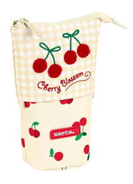 Safta Portatodo cubilete "Cherry", rangement 8x19x6cm, polyester 300D, couleur beige