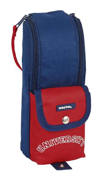 Safta Portatodo University avec asa - Porte-tout pour fournitures, dimensions 6 x 21 x 6 cm, 600D polyester, âge recommandé 3 ans, bleu marine et rouge Safta Portatodo University avec asa - Porte-tout pour fournitures, dimensions 6 x 21 x 6 cm, 600D polyester, âge recommandé 3 ans, bleu marine et rouge