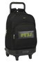 Safta Sac à dos grand avec roues compact extérieur simple "Surf" 33 x 45 x 22 cm, 600D polyester, noir