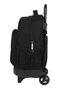 Safta Sac à dos grand avec roues compact extérieur simple "Surf" 33 x 45 x 22 cm, 600D polyester, noir