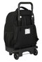 Safta Sac à dos grand avec roues compact extérieur simple "Surf" 33 x 45 x 22 cm, 600D polyester, noir