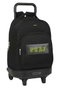 Safta Sac à dos grand avec roues compact extérieur simple "Surf" 33 x 45 x 22 cm, 600D polyester, noir
